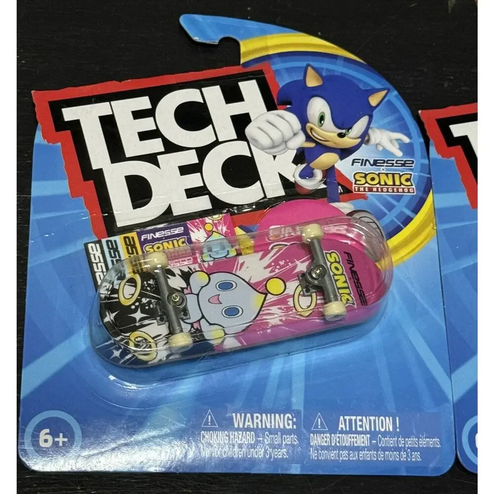 TECH DECK FINESSE FINGERBOARD SKATEBOARD SONIC THE HEDGEHOG CHAO Lot Rare Assa